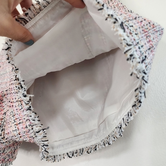 5 a 7 Cinq a Sept Pink Coronado Tweed High Rise Shorts Clueless 90s Y2K - Picture 7 of 13